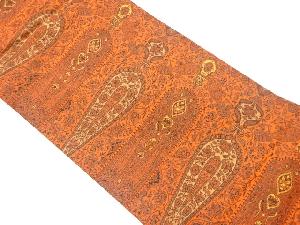 孔雀に更紗模様織出し名古屋帯